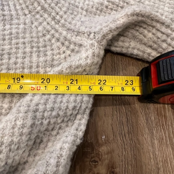 Madewell light grey waffle knit merino wool blend cardigan - Picture 8 of 10